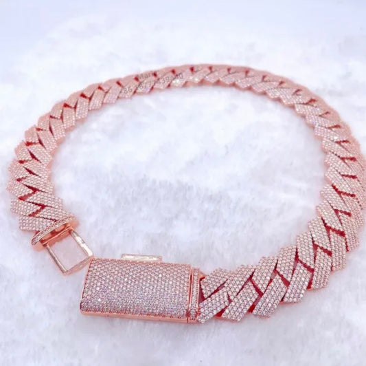 Rose gold Iced out bracelet