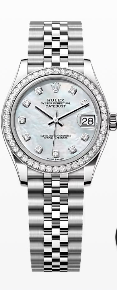 Silver datejust Presidential dial and diamond bezel